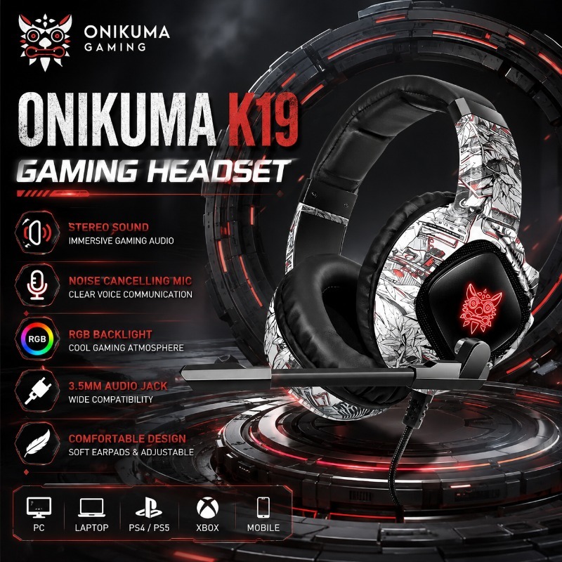 Gaming Console Tower - Casque de jeu ONIKUMA K19 filaire