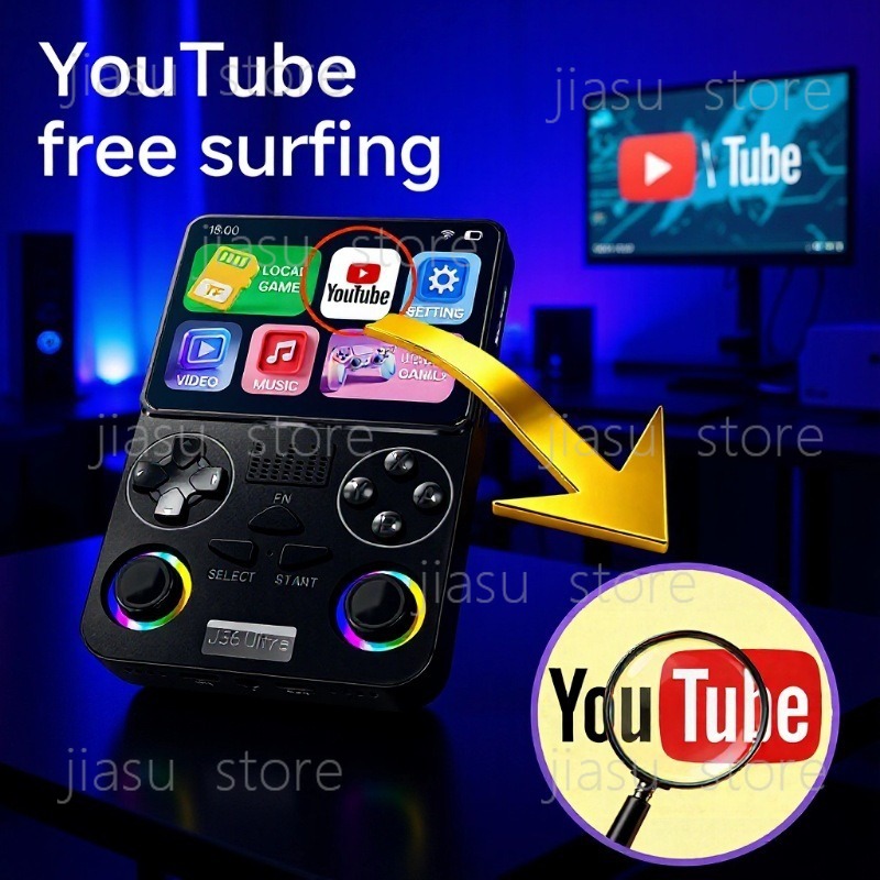 Handheld Gaming Console Youtube - Console de jeu portable J36 Ultra,