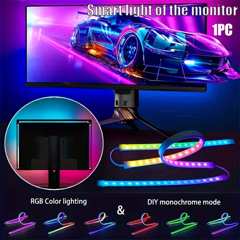 Led Gaming Light Strip - Bande lumineuse de jeu RGB, rétroéclairage
