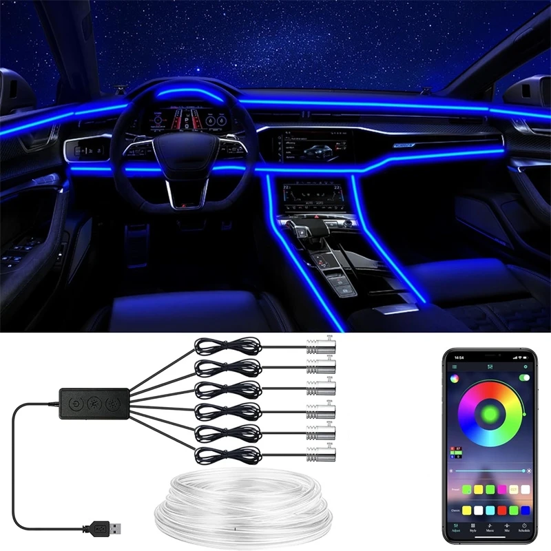 Led Gaming Light Strip - Lumières flexibles en fil EL avec