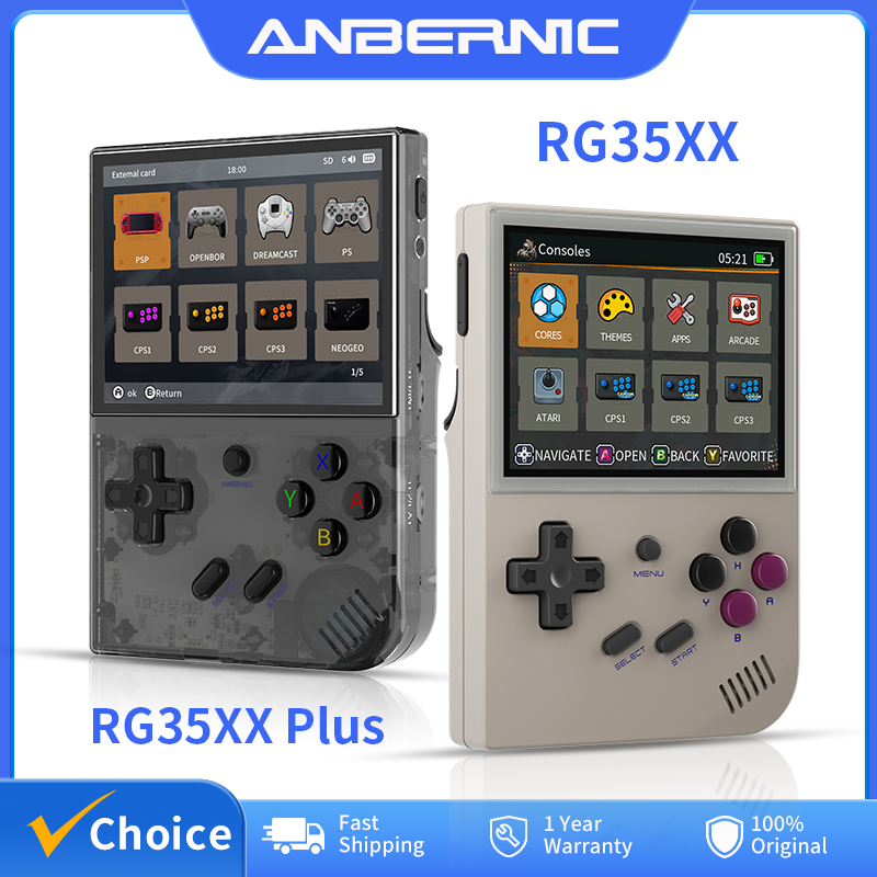 Gaming Console All In One - ANBERAlfred-Console de jeu rétro RG35XX Plus/RG35XX,