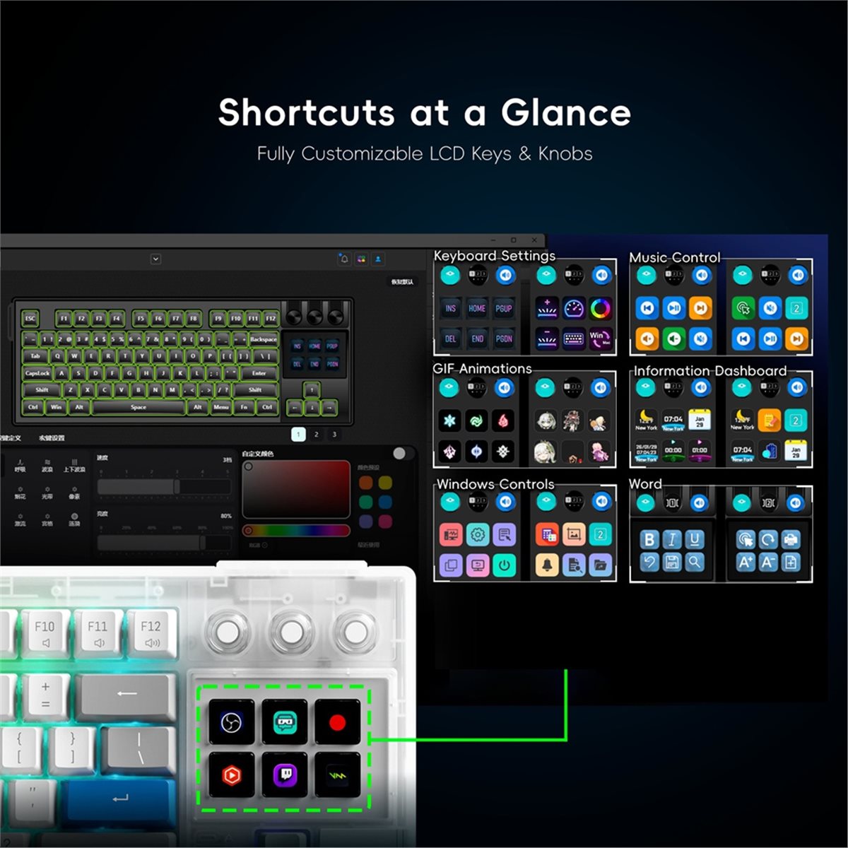 Clavier mécanique visuel LCD p - Gaming Console With Keyboard avis et prix
